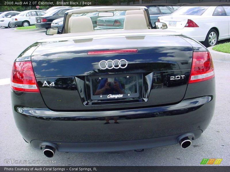 Brilliant Black / Beige 2008 Audi A4 2.0T Cabriolet