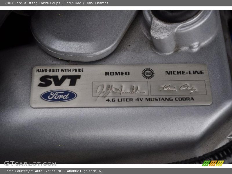 Torch Red / Dark Charcoal 2004 Ford Mustang Cobra Coupe