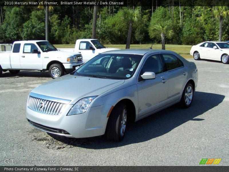 Brilliant Silver Metallic / Dark Charcoal 2010 Mercury Milan V6 Premier