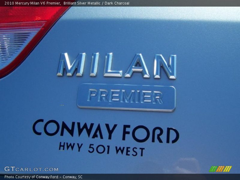 Brilliant Silver Metallic / Dark Charcoal 2010 Mercury Milan V6 Premier
