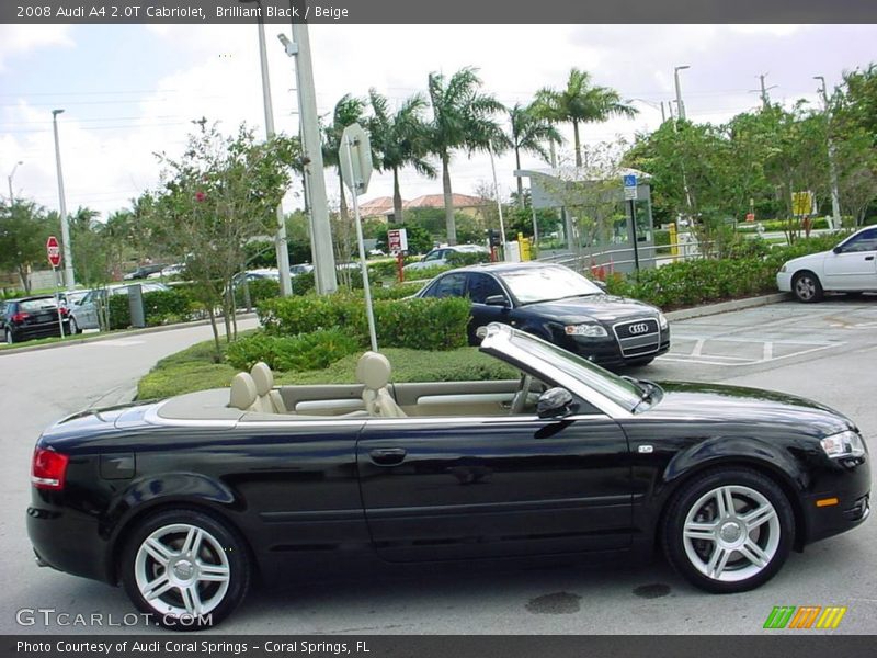 Brilliant Black / Beige 2008 Audi A4 2.0T Cabriolet