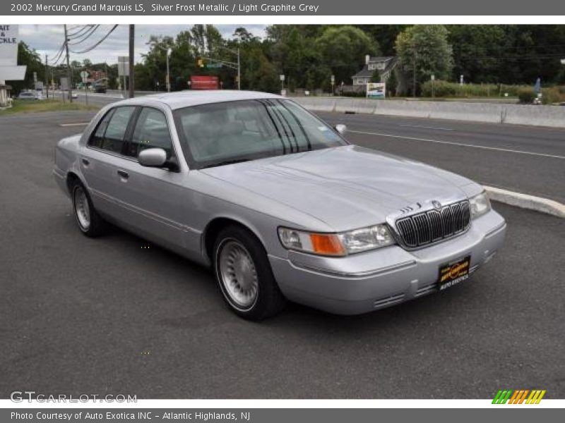 Silver Frost Metallic / Light Graphite Grey 2002 Mercury Grand Marquis LS
