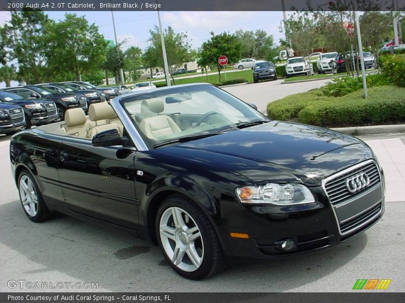 Brilliant Black / Beige 2008 Audi A4 2.0T Cabriolet
