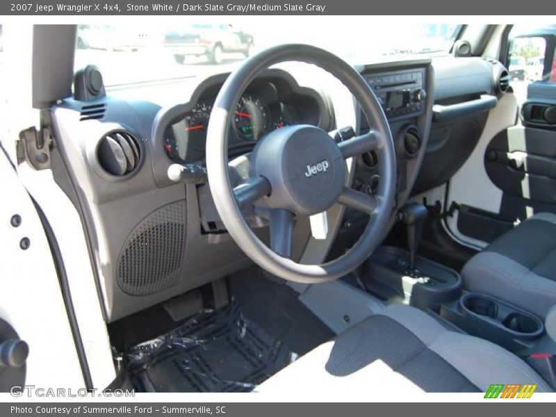 Stone White / Dark Slate Gray/Medium Slate Gray 2007 Jeep Wrangler X 4x4