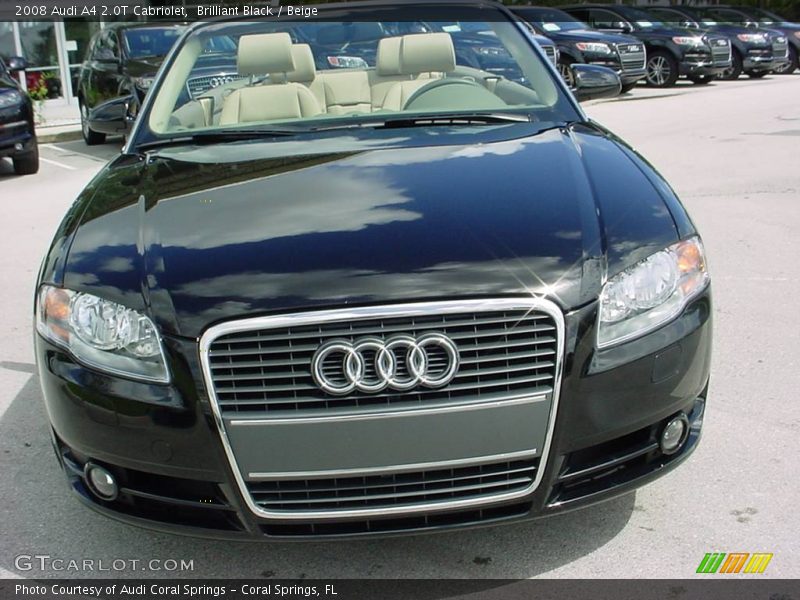Brilliant Black / Beige 2008 Audi A4 2.0T Cabriolet
