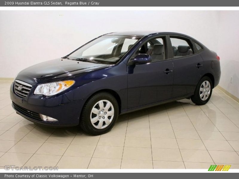 Regatta Blue / Gray 2009 Hyundai Elantra GLS Sedan