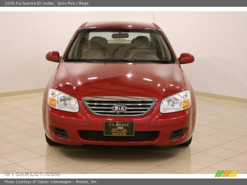 Spicy Red / Beige 2008 Kia Spectra EX Sedan