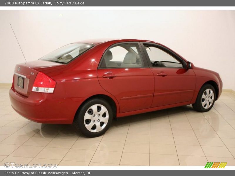Spicy Red / Beige 2008 Kia Spectra EX Sedan