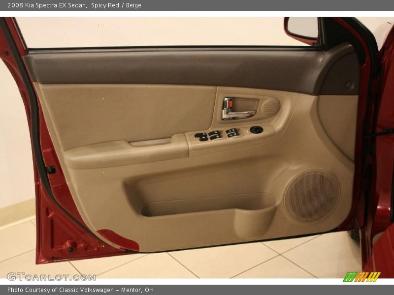 Spicy Red / Beige 2008 Kia Spectra EX Sedan