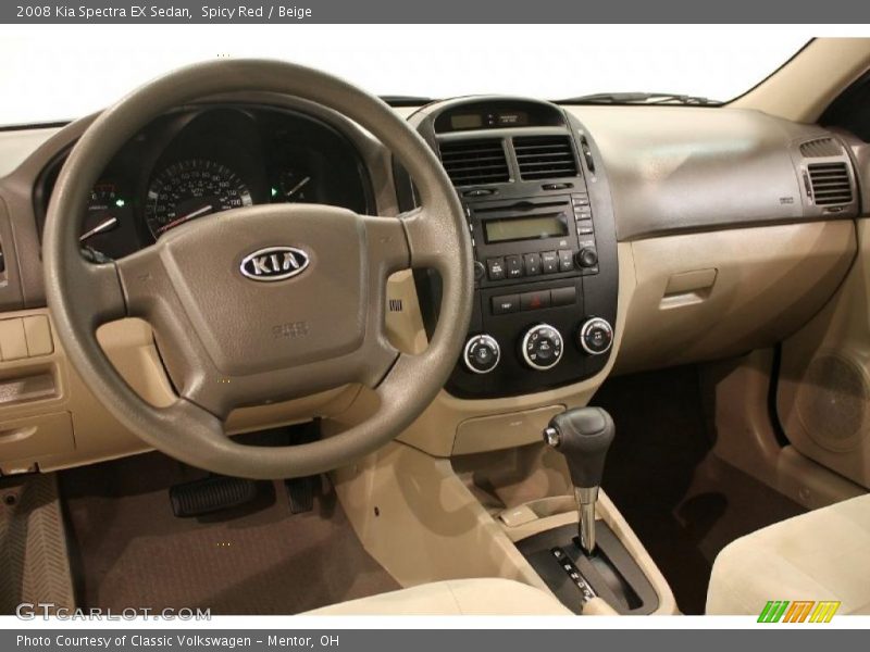 Spicy Red / Beige 2008 Kia Spectra EX Sedan