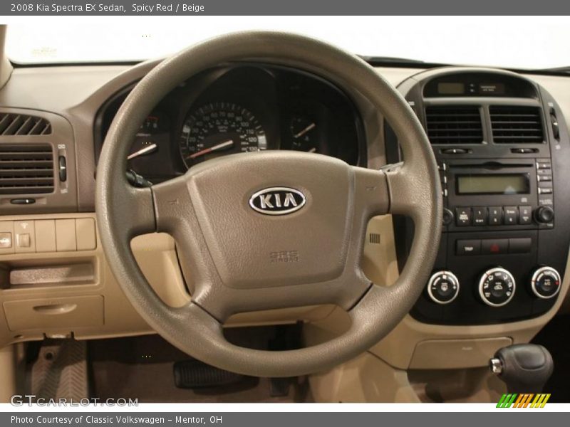 Spicy Red / Beige 2008 Kia Spectra EX Sedan