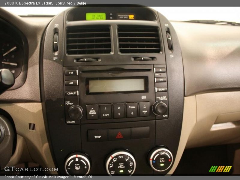 Spicy Red / Beige 2008 Kia Spectra EX Sedan