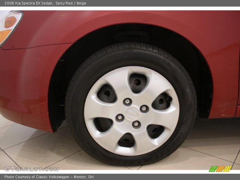 Spicy Red / Beige 2008 Kia Spectra EX Sedan