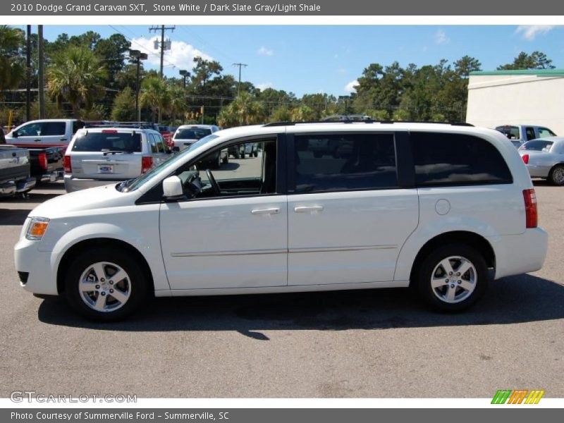 Stone White / Dark Slate Gray/Light Shale 2010 Dodge Grand Caravan SXT