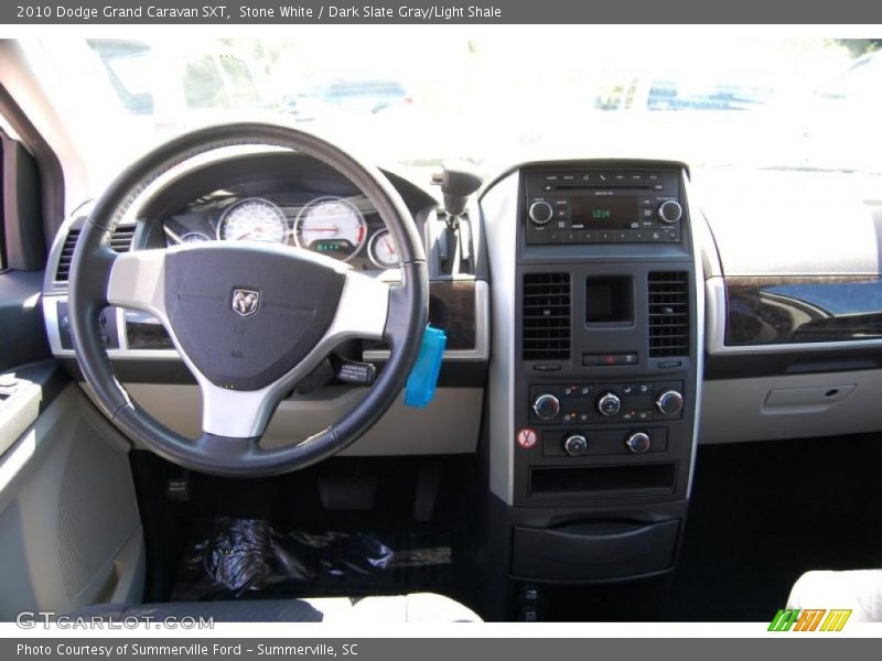 Stone White / Dark Slate Gray/Light Shale 2010 Dodge Grand Caravan SXT