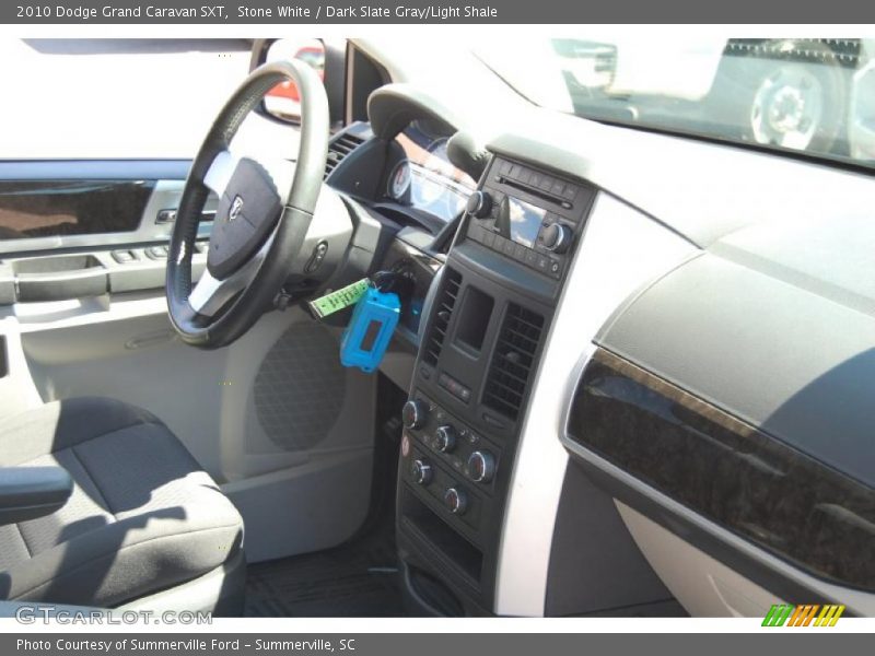 Stone White / Dark Slate Gray/Light Shale 2010 Dodge Grand Caravan SXT