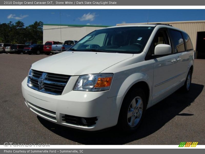 Stone White / Dark Slate Gray/Light Shale 2010 Dodge Grand Caravan SXT
