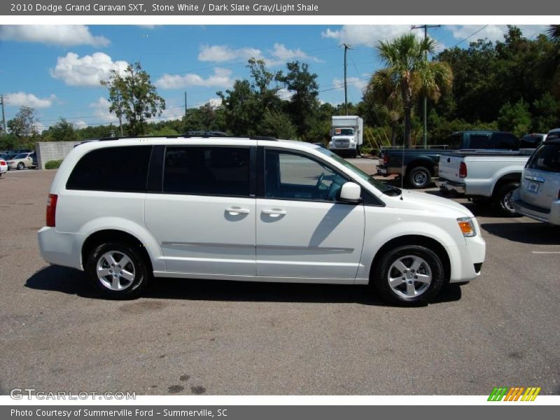 Stone White / Dark Slate Gray/Light Shale 2010 Dodge Grand Caravan SXT