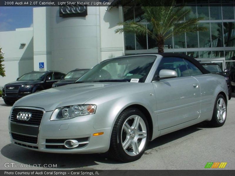 Light Silver Metallic / Light Gray 2008 Audi A4 2.0T Cabriolet