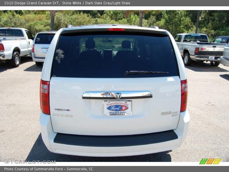 Stone White / Dark Slate Gray/Light Shale 2010 Dodge Grand Caravan SXT