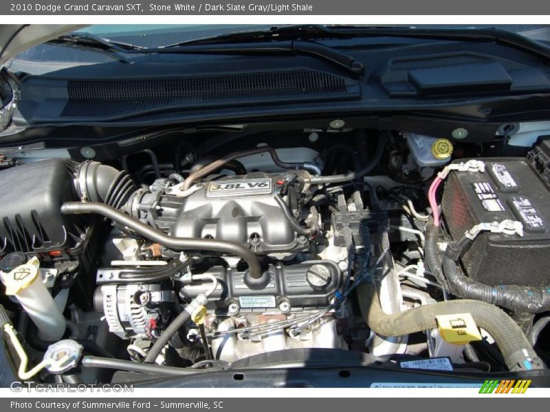 Stone White / Dark Slate Gray/Light Shale 2010 Dodge Grand Caravan SXT