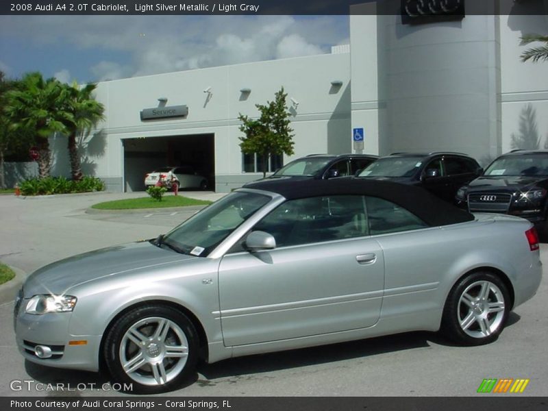 Light Silver Metallic / Light Gray 2008 Audi A4 2.0T Cabriolet