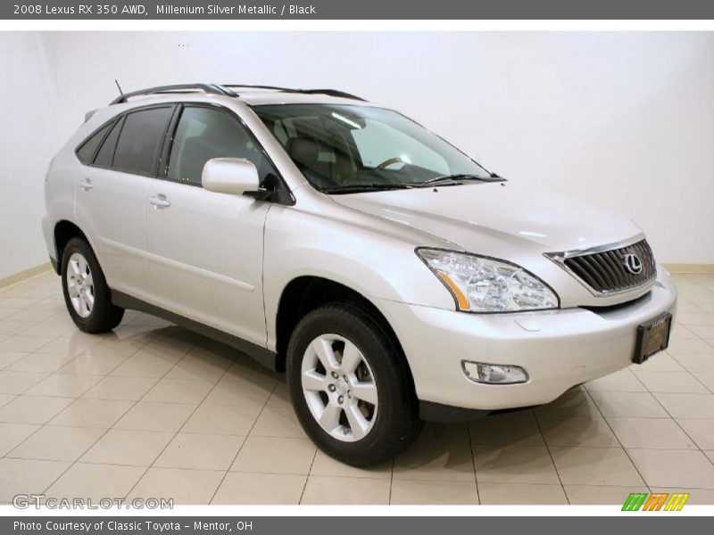 Millenium Silver Metallic / Black 2008 Lexus RX 350 AWD