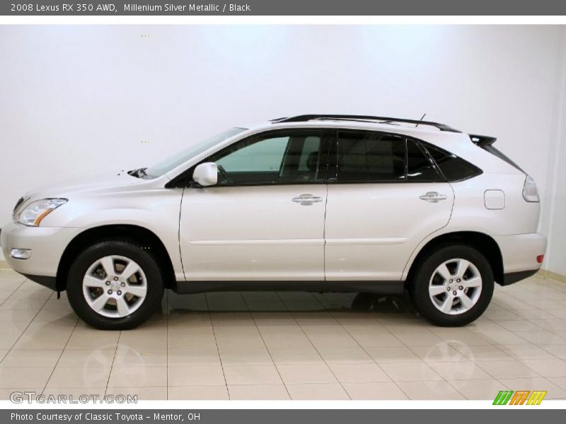 Millenium Silver Metallic / Black 2008 Lexus RX 350 AWD