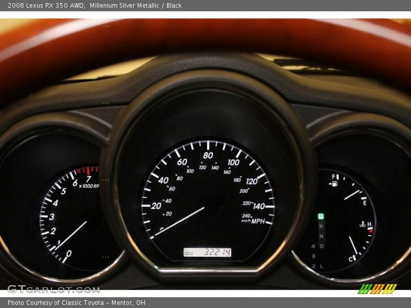 Millenium Silver Metallic / Black 2008 Lexus RX 350 AWD