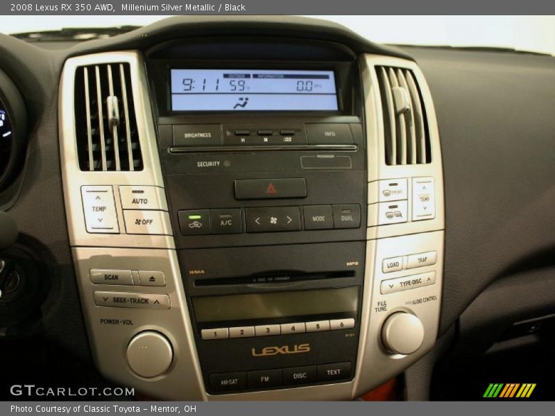 Millenium Silver Metallic / Black 2008 Lexus RX 350 AWD