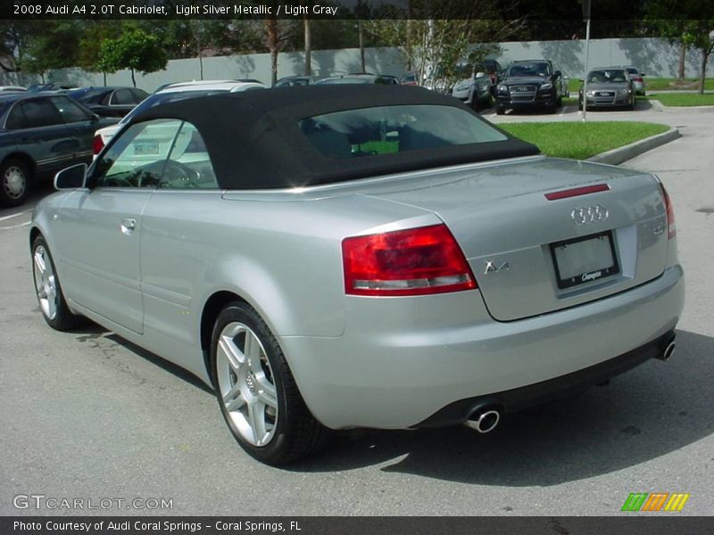 Light Silver Metallic / Light Gray 2008 Audi A4 2.0T Cabriolet