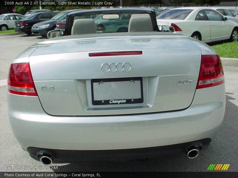 Light Silver Metallic / Light Gray 2008 Audi A4 2.0T Cabriolet