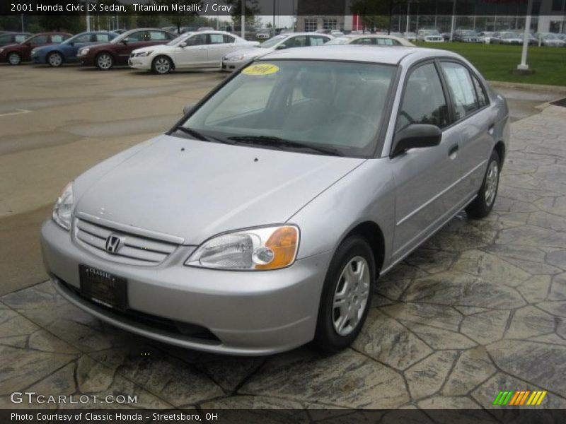 Titanium Metallic / Gray 2001 Honda Civic LX Sedan