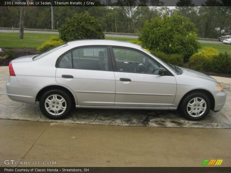 Titanium Metallic / Gray 2001 Honda Civic LX Sedan