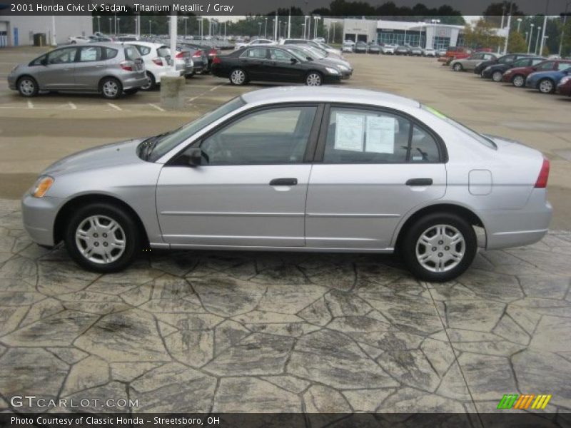 Titanium Metallic / Gray 2001 Honda Civic LX Sedan