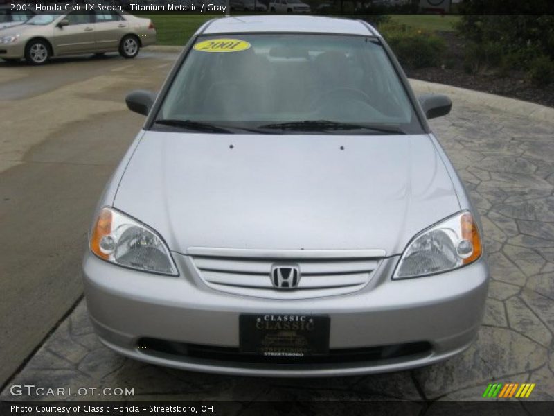 Titanium Metallic / Gray 2001 Honda Civic LX Sedan
