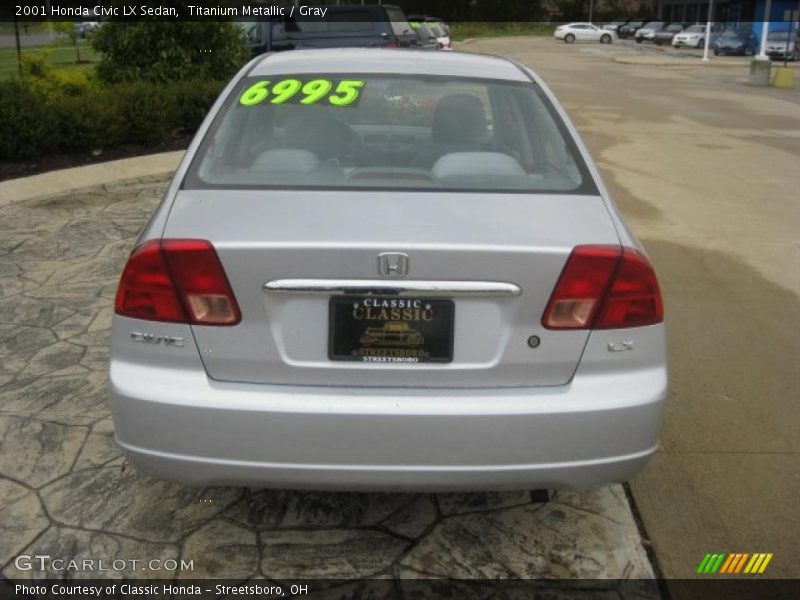 Titanium Metallic / Gray 2001 Honda Civic LX Sedan