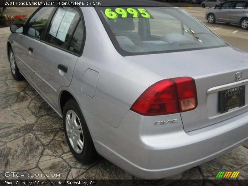 Titanium Metallic / Gray 2001 Honda Civic LX Sedan