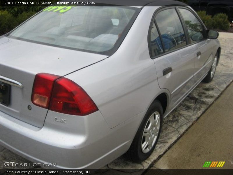 Titanium Metallic / Gray 2001 Honda Civic LX Sedan