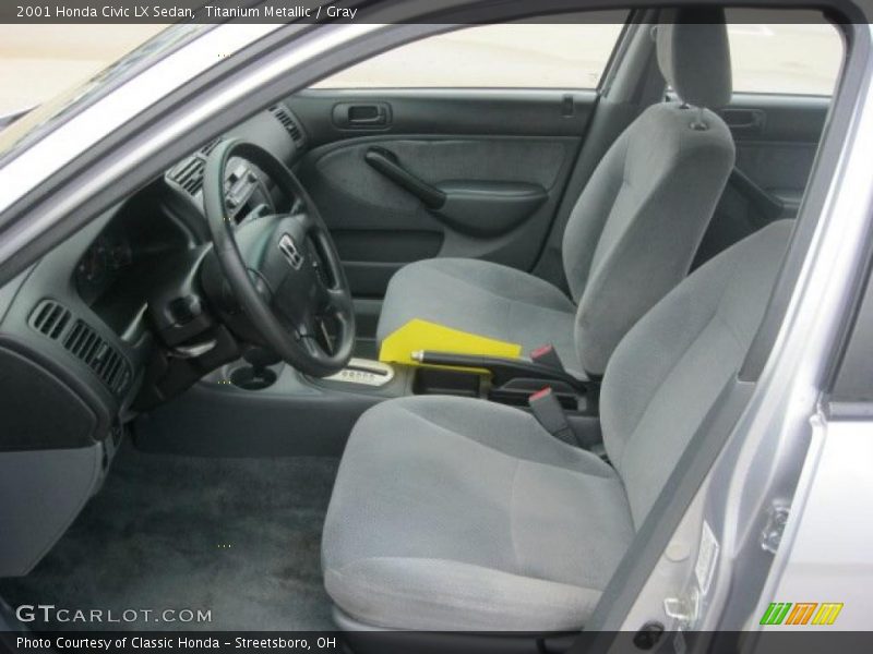 Titanium Metallic / Gray 2001 Honda Civic LX Sedan