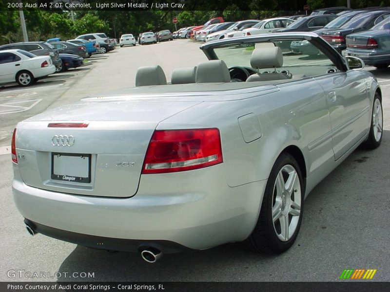 Light Silver Metallic / Light Gray 2008 Audi A4 2.0T Cabriolet