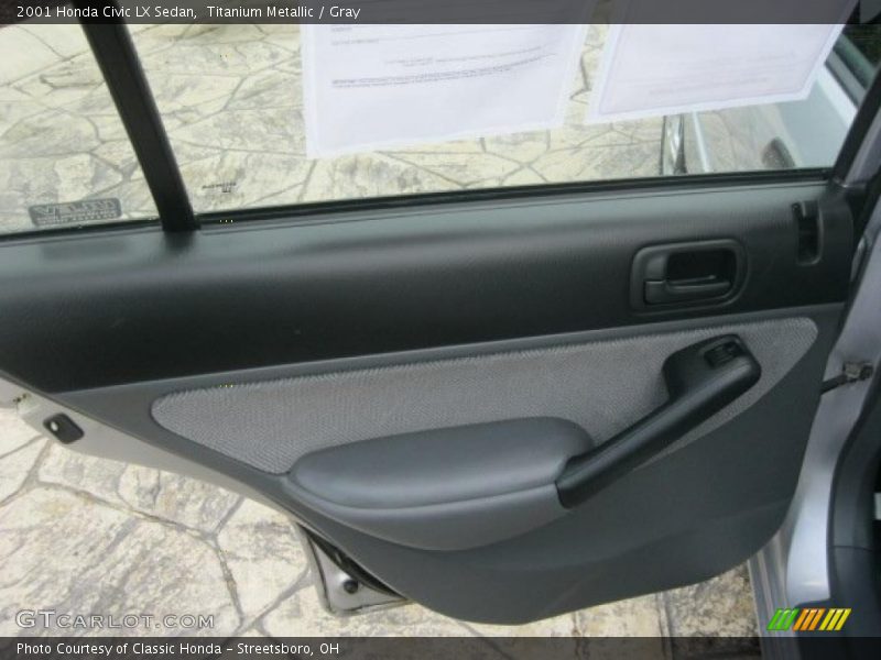 Titanium Metallic / Gray 2001 Honda Civic LX Sedan