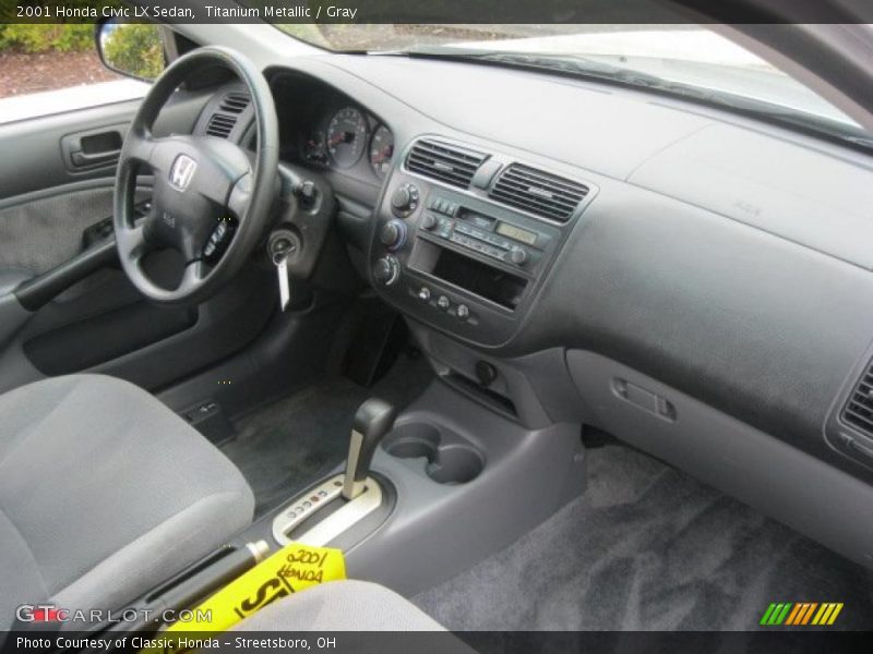 Titanium Metallic / Gray 2001 Honda Civic LX Sedan
