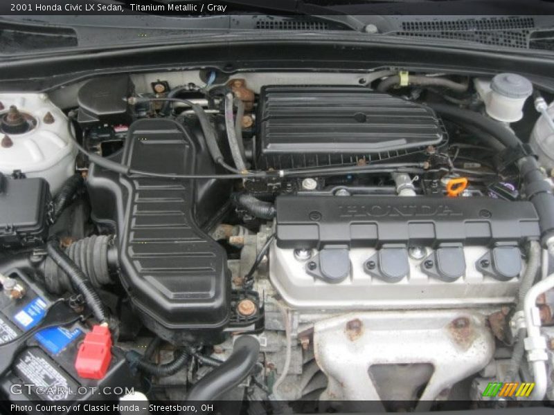 Titanium Metallic / Gray 2001 Honda Civic LX Sedan