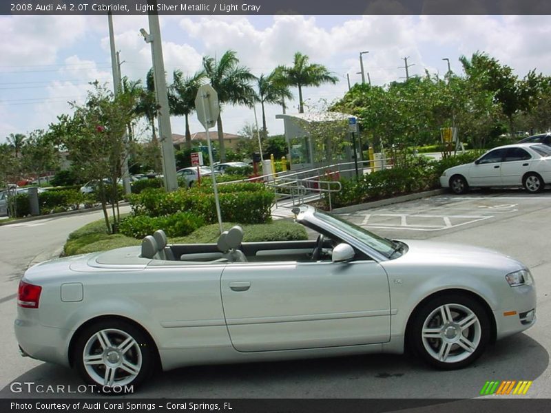 Light Silver Metallic / Light Gray 2008 Audi A4 2.0T Cabriolet