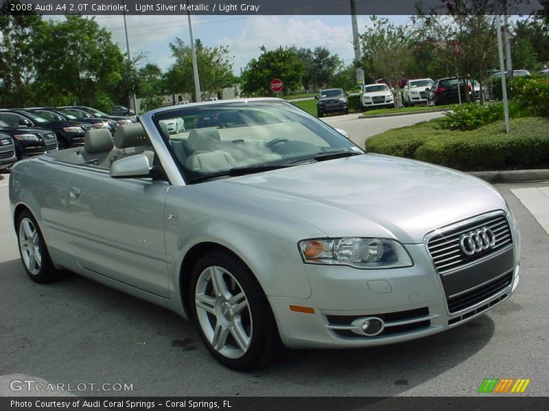 Light Silver Metallic / Light Gray 2008 Audi A4 2.0T Cabriolet