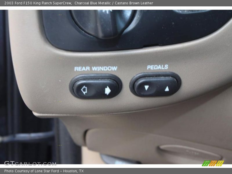 Charcoal Blue Metallic / Castano Brown Leather 2003 Ford F150 King Ranch SuperCrew