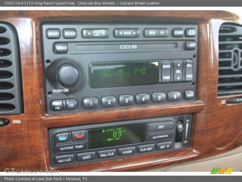 Charcoal Blue Metallic / Castano Brown Leather 2003 Ford F150 King Ranch SuperCrew