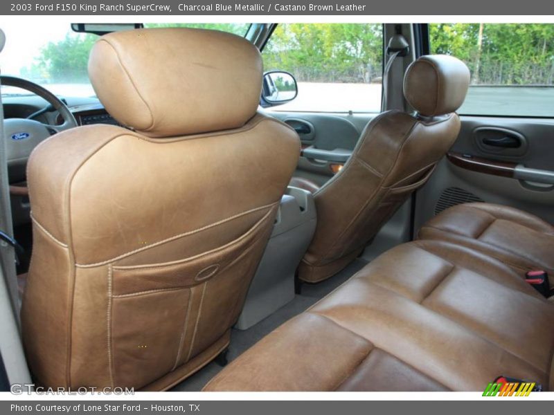 Charcoal Blue Metallic / Castano Brown Leather 2003 Ford F150 King Ranch SuperCrew