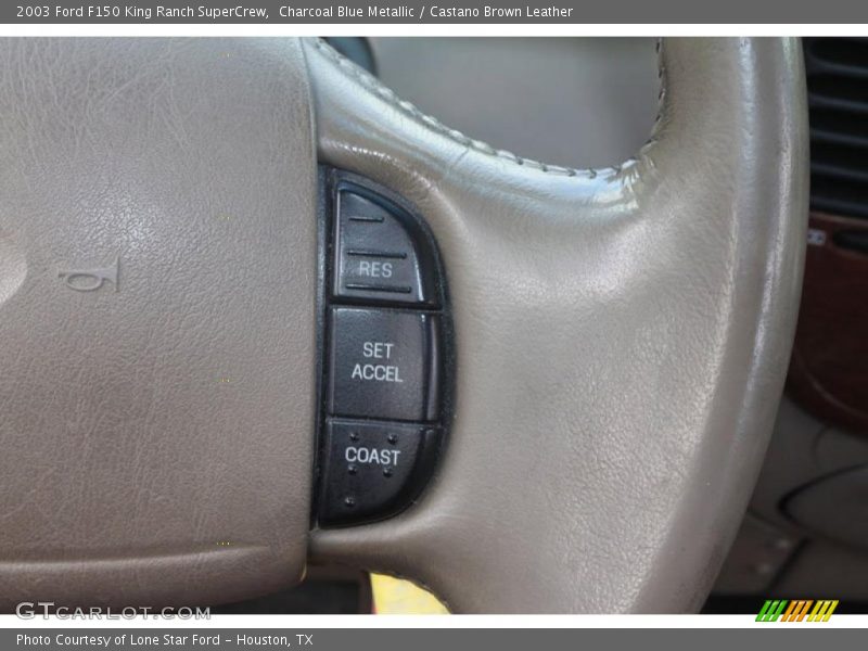 Charcoal Blue Metallic / Castano Brown Leather 2003 Ford F150 King Ranch SuperCrew